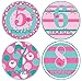 Mumsy Goose Baby Girl Stickers Tropical Monthly Bodysuit Stickers 1-12 Month Milestones Pink Flamingo