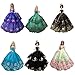 Sakiyr Doll Clothes, Doll Dresses - Quality Fashion Wedding Party Gown Outfits for Doll Xmas-Gift (6PCS-Random)
