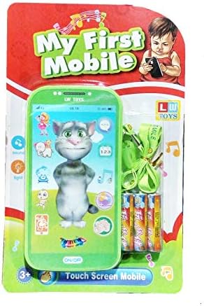 shanaya toys digital mobile phone with touch screen feature, amazing sound and light toy - cat- Multi color
