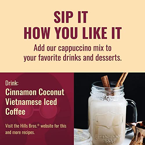 HILLS BROS. CAPPUCCINO MIX – RICH, FROTHY COFFEEHOUSE-TASTING INSTANT DRINK MIX – QUICK AND EASY PREPARATION – PERFECT FOR HOT & ICED DRINKS & CREAMING COFFEE – STARTER VARIETY BUNDLE, 3 PACKS OF 16OZ