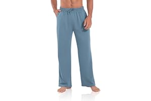 Agnes Urban Men's Joggers Sweatpants Open Bottom Straight Leg Casual Loose Fit Running Athletic Jersey Pants with Pockets