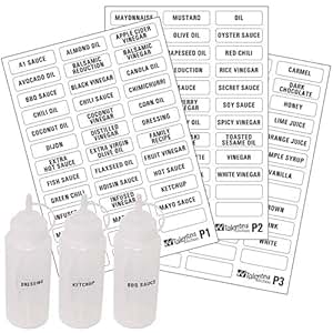 amazoncom talented kitchen 114 condiment and sauces label system 114