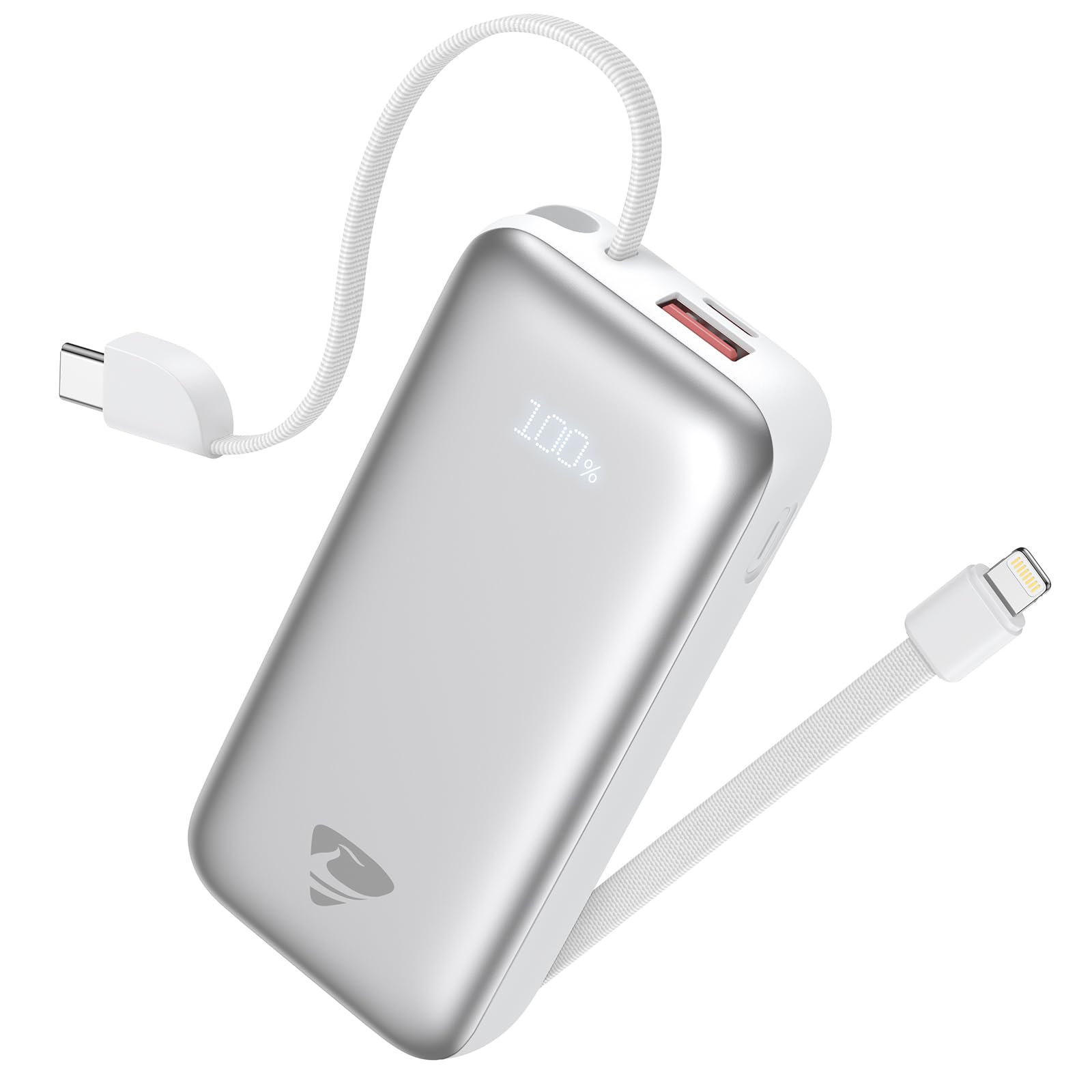 Portable Charger, Power Bank Fast Charging 10000mAh Battery Pack Charger Portable with Built in Cables Travel Essential Portable Power Bank for iPhone 17 16 15 14 13 Samsung Galaxy S24 S23(1Pack) Image