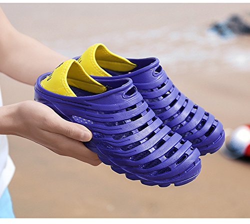 Kqpoinw Summer Unisex Garden Clogs Walking Slippers Lightweight Breathable Sandals Anti-Slip Quick Drying Beach Water Shoes ((Men)6.5 US/40 EU=9.84", Blue)