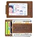 Garigolden Money Clip, Leather RFID Blocking Wallet for Men(Vintage Brown)