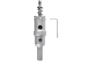 KATUR 22mm Tungsten Carbide Tipped Teeth Hole Cutter, TCT Drill Bit Hole Saw Set for Stainless Steel, Sheet, Metal (22mm)