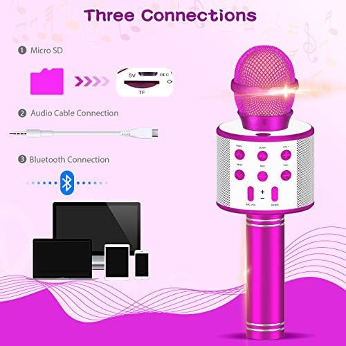 LET'S GO! Wireless Portable Handheld Bluetooth Karaoke Microphone, Kids Toys for 512 Years Old