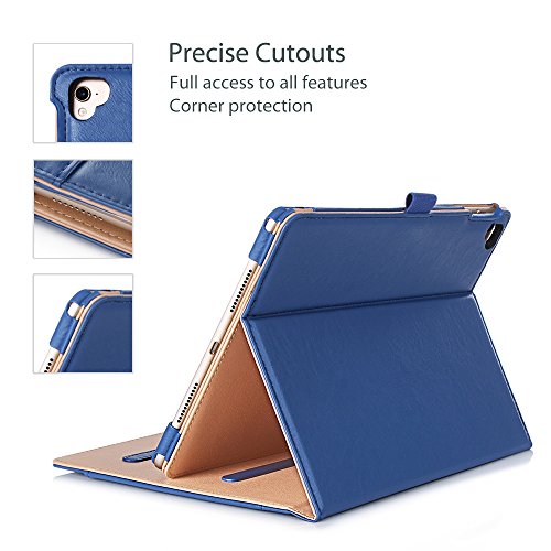iPad Pro 9.7 Case - ProCase Stand Folio Case Cover for Apple iPad Pro 9.7 Inch 2016, with Multiple Viewing Angles, Document Card Pocket (Navy Blue)