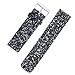 KuToo Replacement for Gear Sport/S2 Classic Bands, Leather Glitter Wristband Band for Samsung Gear Sport/S2 Classic/Garmin VivoActive 3/20mm Smart Watches (3D Glitter Black)