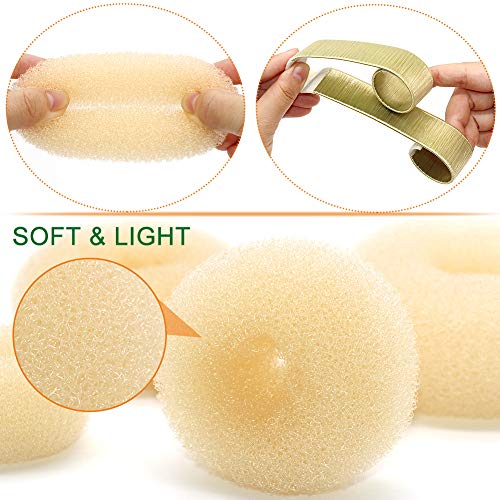 Hair Bun Makers, Angela&Alex 17 Pcs Magic Hair Bun Maker Sets Hair Donuts Hair Elastic Bands Hair Clips DIY Hair Styling Tools for Girls Women