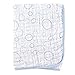 Hudson Baby 2-Layer Muslin Stroller Blanket, Blue Circles, 46
