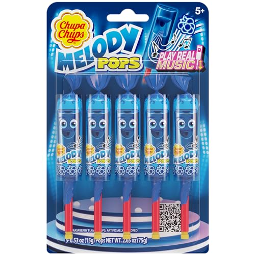 CHUPA CHUPS MELODY POPS 5CT – BLUEST RASPBERRY