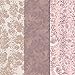 InsideMyNest Blush Dusty Rose Floral Scrapbook Origami Art Craft Journal Baby Girl Wedding 12x12 inches (Pack of 24)