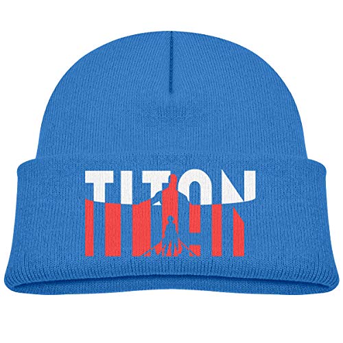 MUPTQWIU Titan Logo Children's Beanie Hat Cap Cuffed Plain Skull Knit Hat Cap Black