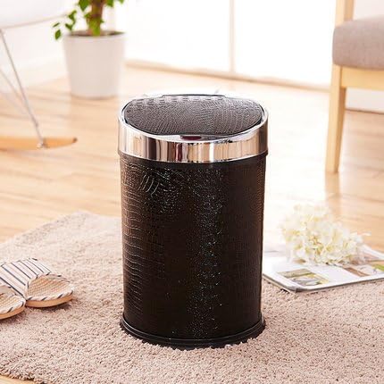 YZL/ Leather electronic sensor dustbin. Auto-grade trash , 3