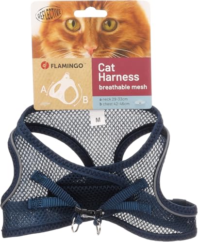 Flamingo Cat Harness Step&Go Berta Dark blue M 29-33cm 42-46cm