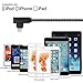 ANSEIP Right Angle Lightning Cable 3Pack 90 Degree iPhone Charger Cord Nylon Braided Data Cable Transfer and Charging for Apple iPhone X/8/7/6/5 iPad (Black Grey, 10FT)