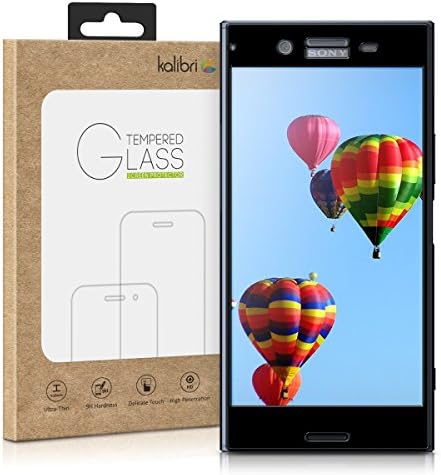 kalibri Tempered glass screen protector for Sony Xperia XZ Premium 3D protective glass Full Cover Screen Protector with frame in black