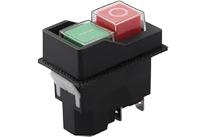 Noteflora Electromagnetic Pushbutton Switch KJD17 4-Pin 16A 120V/220V With Undervoltage Protection For Garden And Machine Too