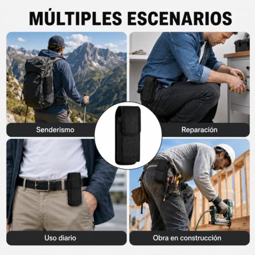 GFHTVD Funda para Navaja, Funda Multiherramienta para Cuchillo, Compatible con Leatherman, Victorinox, Gerber y Otras multiherramientas de hasta 4.5 Pulgadas, Apto para Uso Diario y al Aire Libre