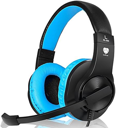 Headset Gaming for PS4 ,Xbox One Gaming Headset ,Wired Noise Isolation, Over-Ear Headphones with Mic ,Stereo Gamer Headphones 3.5mm(Blue)