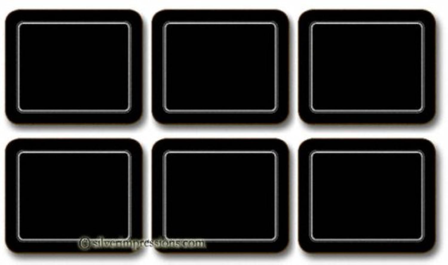 Jason D2407 Embassy Black Coasters, Set of 6