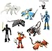 Birthday Party Decorations with How to Train Your Dragon Characters - Dragon Train-Themed Cake Toppers - 8-Piece Toothless Action Figure Set for Kids and Adults - 3.5-8.5 cm Toy Doll Collection