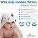 Organic Bamboo Baby Hooded Towel – Soft Baby Bath Towel with Elephant Hood, Safe for Newborns with Sensitive Skin – Large Baby Towel for Boys & Girls | Hooded Towels for Baby by Pupiki, 40x28”
