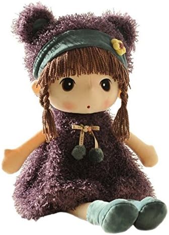 Premium Quality Adorable Huggable Stuffed Plush Girl Toy Doll. Christmas Birthday Valentine Gift (40cm, Purple)