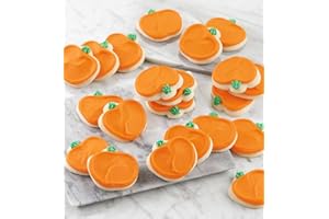 Cheryl's Cookies® Buttercream-Frosted Pumpkin Cutout Cookies – 24 Count, Individually Wrapped, Gourmet, & Fresh Delivery – Fall Cookies, Thanksgiving Dessert, Autumn Gift for Friends & Family