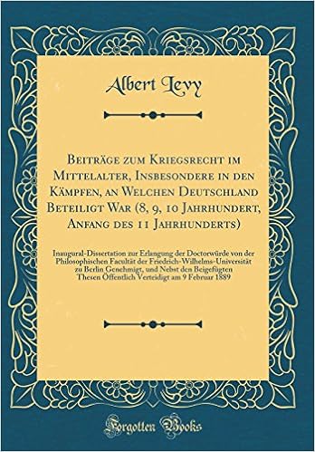 Beitrage Zum Kriegsrecht Im Mittelalter Insbesondere In Den
