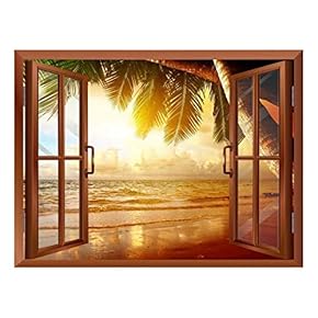 Sunrise on The Oceanside Removable Wall Sticker/Wall Mural - 24"x32"