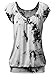 WAJAT Women's Short Sleeve Shirts V Neck Pleated Blouse Tunic Tops