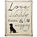Barnyard Designs Retro Vintage Metal Tin Bar Sign, Decorative Wall Art Signage, Primitive Farmhouse Country Kitchen Home Décor (Love is)