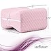 Knee Pillow - Ideal Choice for Hip, Back, Leg, Knee Pain, Side Sleepers, Pregnancy & Right Spine Alignment – Premium Comfortable Memory Foam Wedge Contour w Washable Cover & Storage Bag (Light Pink)