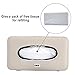 FMS Car Leather Tissue Case, Tissue Box Holder for Sun Visor, Seat Back Tissue Dispenser for Car with Tissue Refill (Beige)