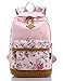 Leaper Cute Backpack Laptop Backpack Canvas Travel Backpack for Women Backpack College Kawaii Bookbag Bags Casual Pink