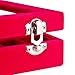 Pasutewel Earring Storage Case 24 Compartments Ring Velvet Display Case Box Earring Ring Organizer Velvet Jewelry Tray Cufflink Storage Showcase with Clear Glass Lid Hot Pink