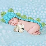 Museya Cute Cartoon Dinosaur Style Baby Infant Newborn Handmade Crochet Beanie Hat Clothes Baby Photograph Props