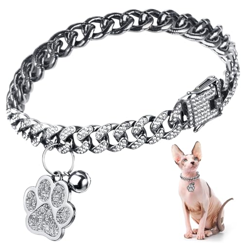CAT Diamond Cat Collar with ID Tag