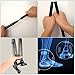 Sminiker Professional LED Safety Folding Walking Cane, Safety LED Walking Stick with Alarm and Carrying Bag for Old Gentleman or Lady Aluminum Alloy Foldable Cane with Light
