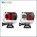WoCase Professional Switchable Lens Filter Set for GoPro HERO4 HERO 3+ Cameras (Compatible with Standard Housing ONLY)(Full Dive Water Depth Coverage)