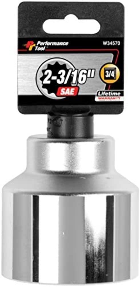 Performance Tool W34570 3/4-Inch Drive 12-Point SAE Standard Socket, 2-3/16-Inch — image 1