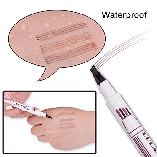 birl019 Microblading Tattoo Eyebrow Ink Pen Fork Tip Sketch Enhancer Waterproof Eye Brow Makeup Pencil