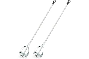 Navaris 2x Zinc Plated Paint Mixer for Drill - Heavy Duty Plaster and Paint Mixing Paddle for Standard Drills - Painting Plastering Mixer Stirrer Tool