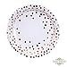 Ideal Parties Rose Gold Dot Disposable Paper Plates Napkins and Cups! Foil Design 50 Dinner Dessert Plates 50 Napkins and 50 Cups! for Bridal Baby Shower Wedding Anniversary Engagement Birthday!