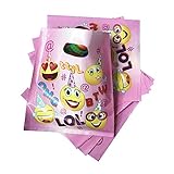 Pink Emoji Treat Bags for Girls Birthday Party Favors, 36pcs