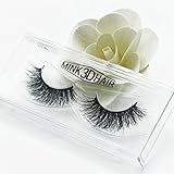 ShungHO 1 Pairs Soft 3D Mink False Eyelashes Cross Messy Eye Lashes Beauty