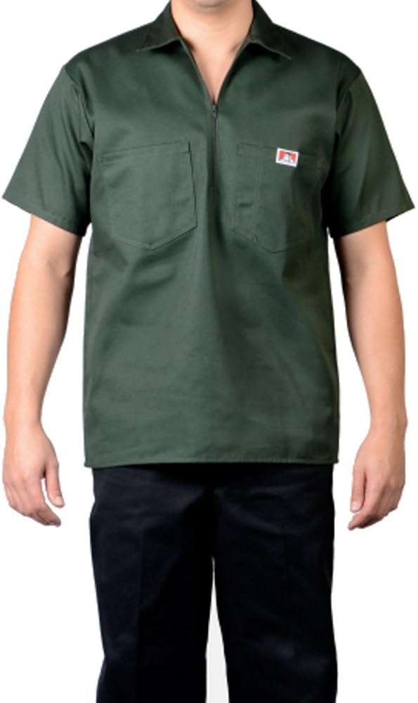 Ben Davis Short Sleeve 1/2 Zip Shirt: Clothing