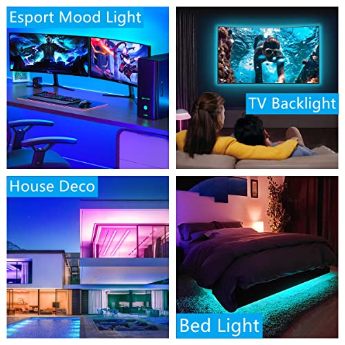 NeonFun Neon Light Strip, Neon LED Strip Lights, Neon Flex Light, Bendable Neon Light Strip, TV & LCD Backlight, Esports Room Mood Light, Usb Power, Waterproof, 19.6in, Blue
